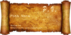 Poth Vera névjegykártya